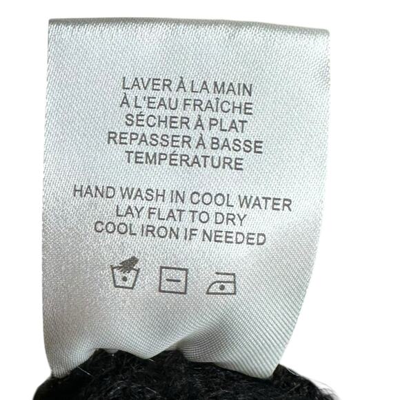 HOUSE OF HARLOW 1960 Black Rhinestone Cropped Pullover Sweater Women's Size XS - Picture 7 of 9